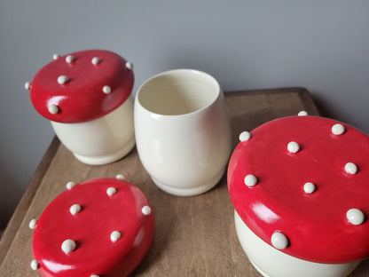 Toadstool Mushroom Jar