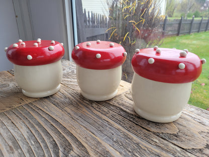 Toadstool Mushroom Jar