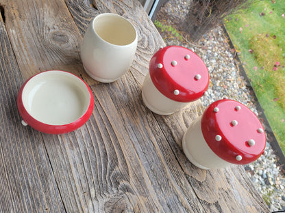 Toadstool Mushroom Jar