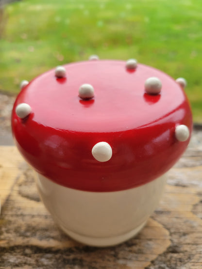 Toadstool Mushroom Jar