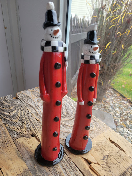 Tall Snowmen Figures